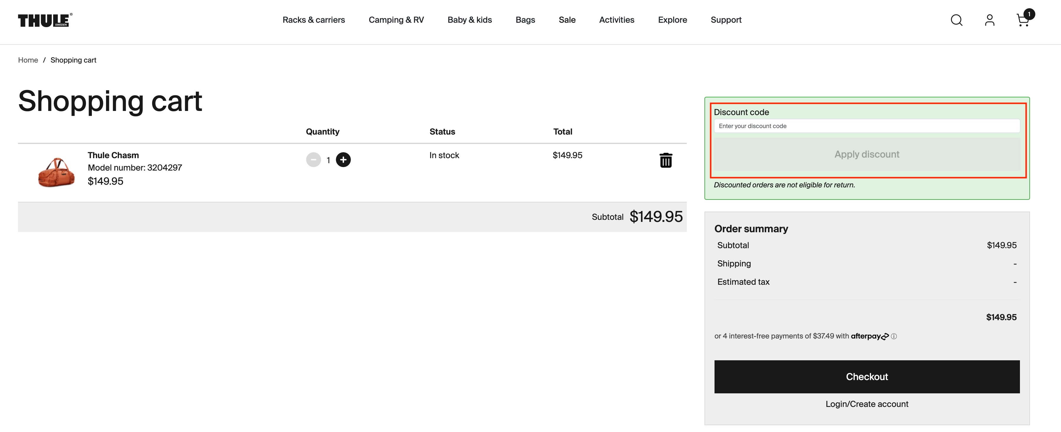 Partner codes 101 Outdoor Prolink